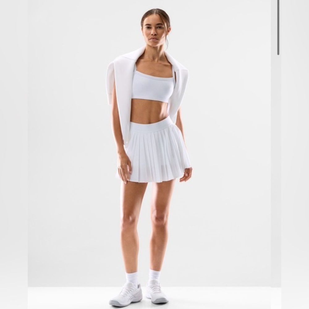 Aritzia TnaMOVE™ Tennis Pro Mini Skirt light pink mauve pleated sz large